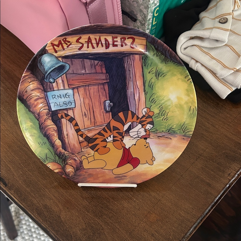 The Bradford Exchange White Ceramic 'Hello Pooh' Collector Plate